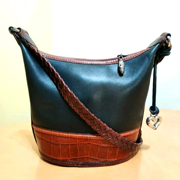 Brighton Bags Brighton Vintage Leather Small Bucket Cross Body Bag